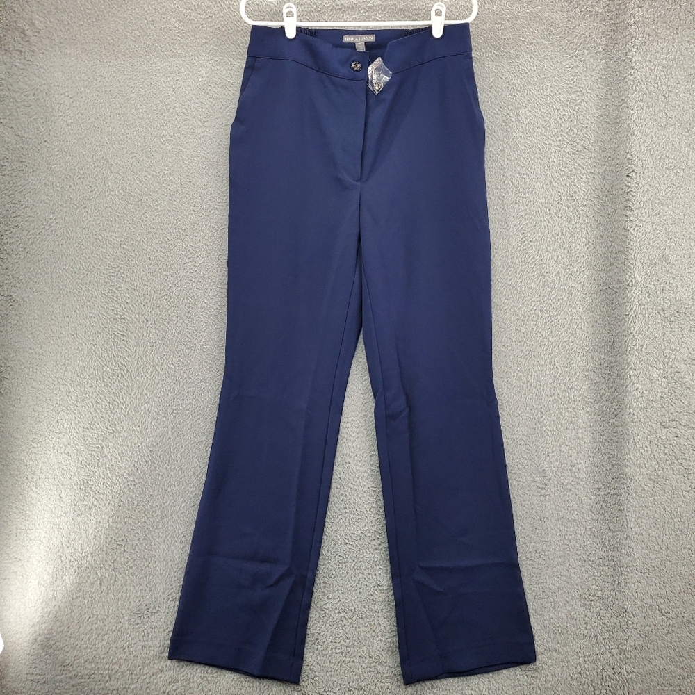 Jessica London Bootcut Pants Womens 14W Tall Blue Tummy Control Stretch